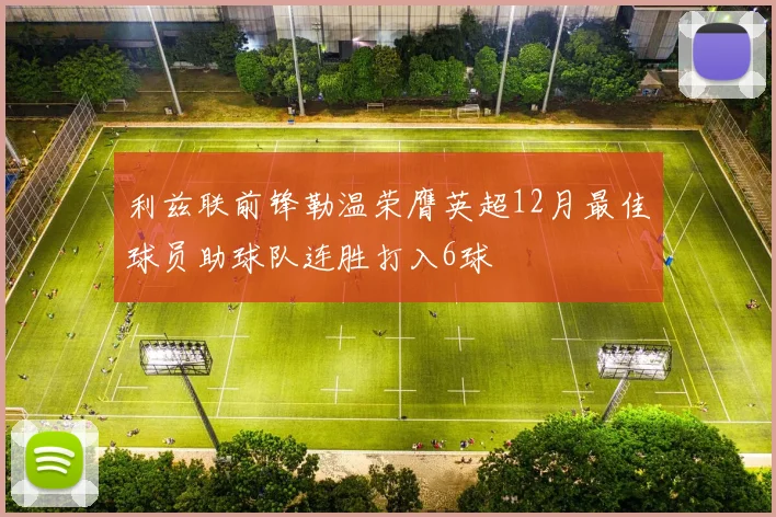 利兹联前锋勒温荣膺英超12月最佳球员助球队连胜打入6球